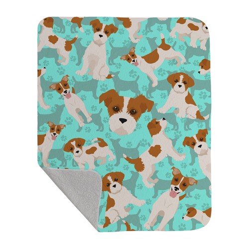 Red and white jack russell - and,